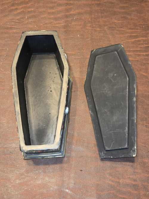 Gothic Noir Coffin Skeleton Trinket Box