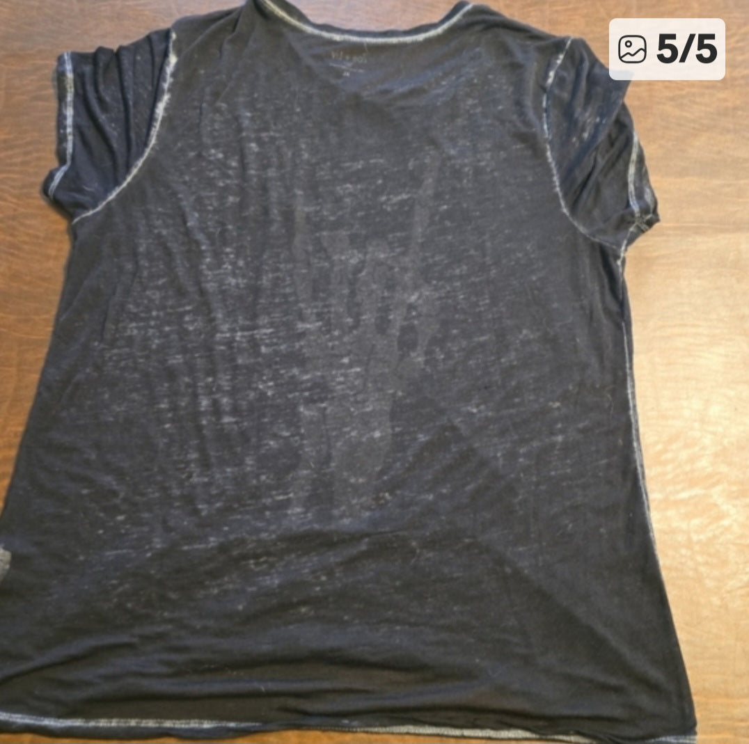 Black Skeleton Hand Womens Shirt
