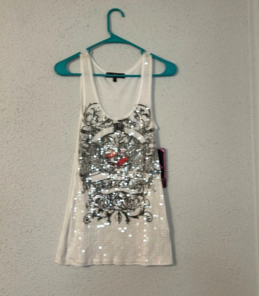 Ladies Almost Famous Sequin Tank