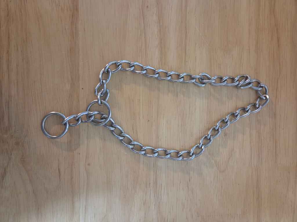 Silver Choke Chain Dog Collar