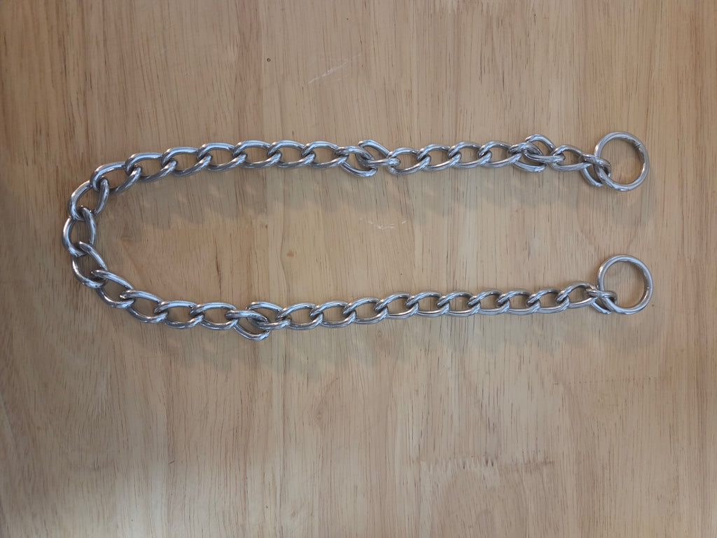 Silver Choke Chain Dog Collar