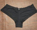 Victoria's Secret PINK Lace-Trim Cheekster Panty – Black