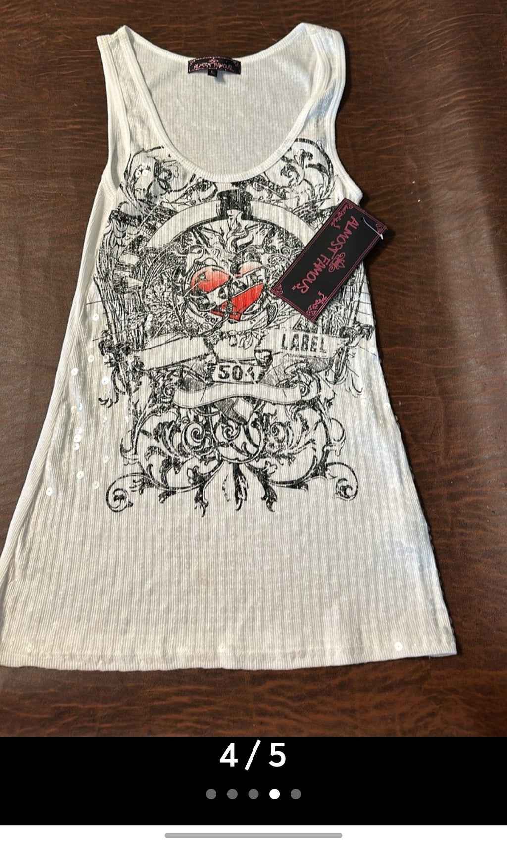 Ladies Almost Famous Sequin Tank