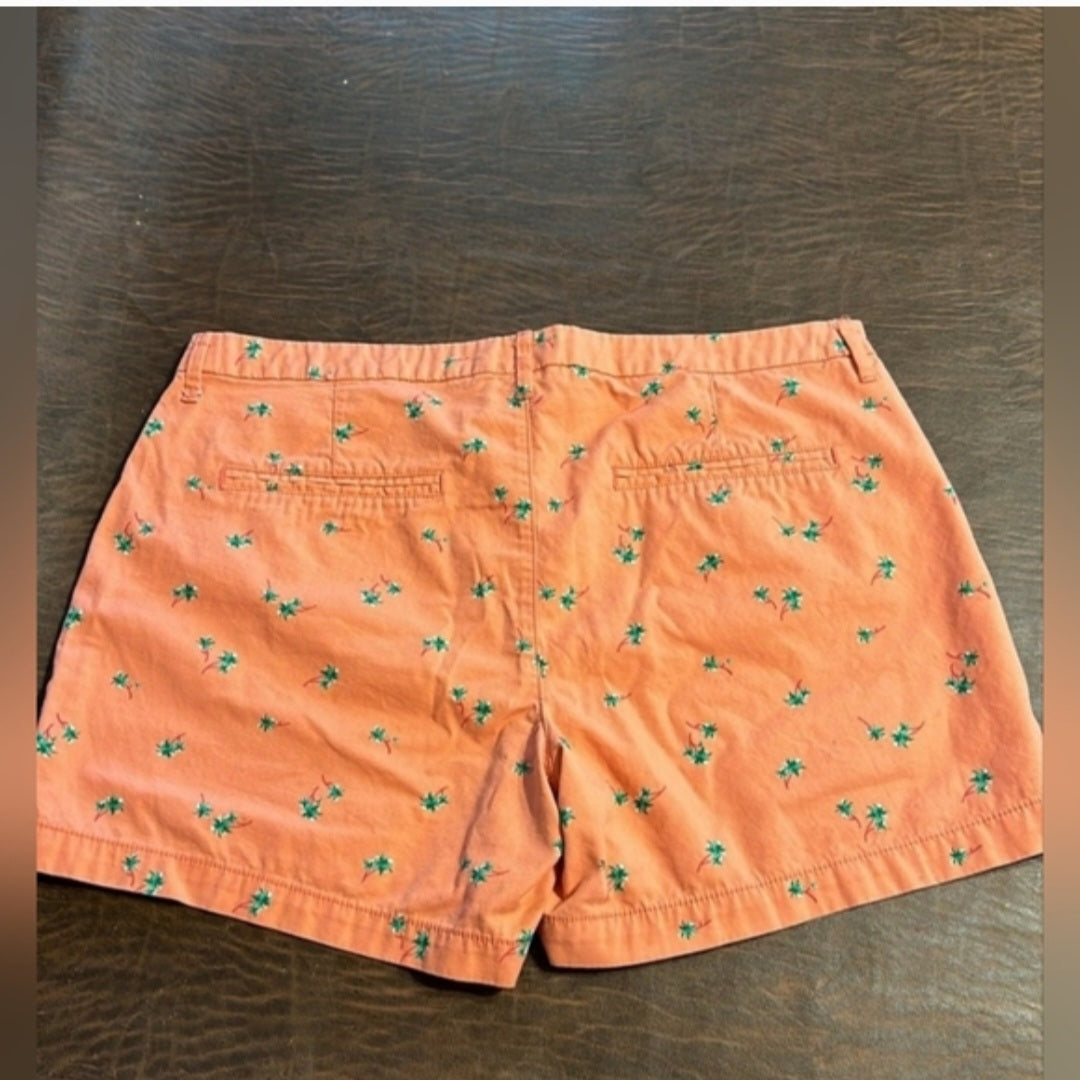 Old Navy orange palm tree print shorts