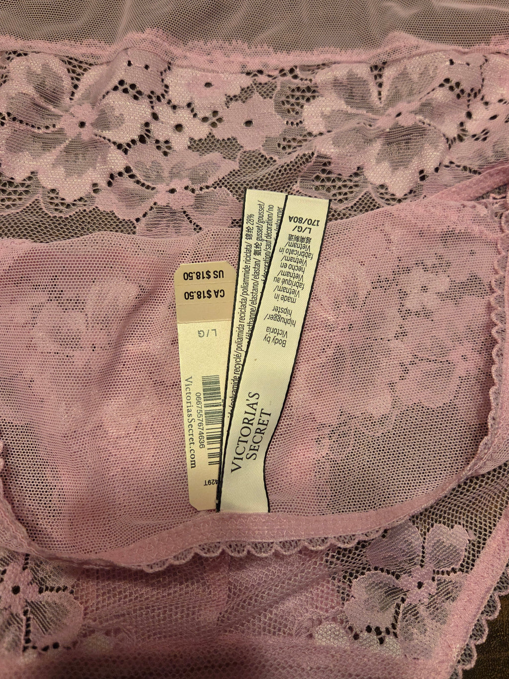 Victoria’s Secret "Body by Victoria" Sheer Floral Lace Bikini Panties