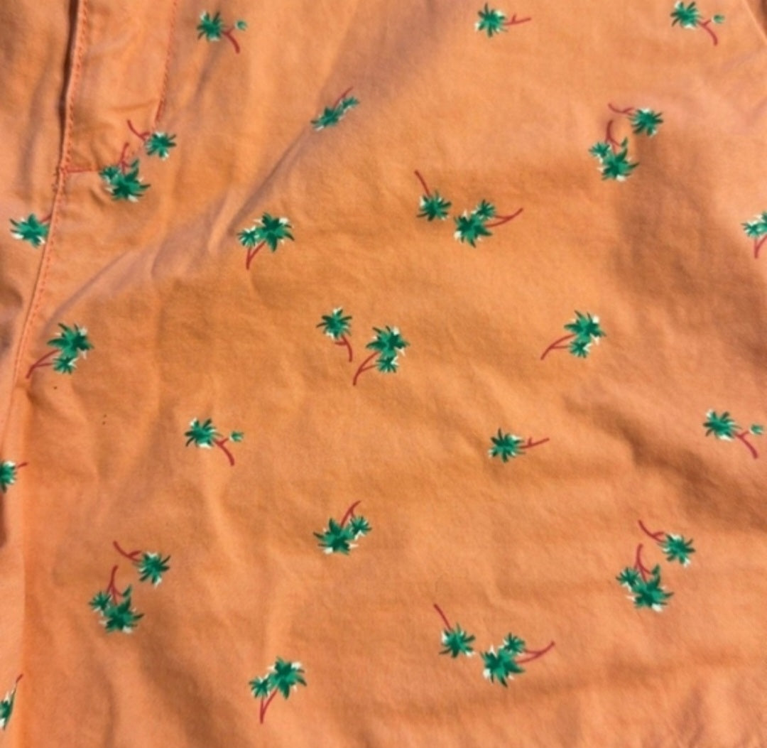 Old Navy orange palm tree print shorts