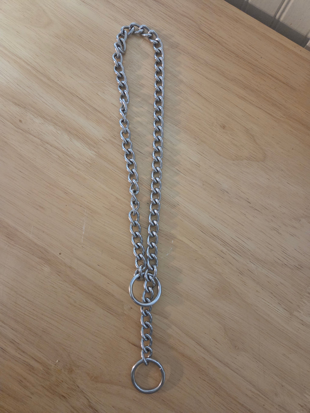 Silver Choke Chain Dog Collar